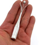 Champagne Bottle Swizzle Stick With Retractable Stirrer Finished In 925 English Hallmarked Sterling Silver