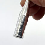 Champagne Bottle Swizzle Stick With Retractable Stirrer Finished In 925 English Hallmarked Sterling Silver