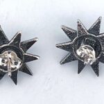 Star Earrings With Cubic Zirconia And Pearl Detail Finished In 925 English Hallmarked Sterling Silver