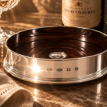 12cm Classic Plain Coaster 925 Sterling Silver English Hallmarks With Mahogany Base Ari D Norman