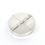 Round Four Compartment Plain Pill Box, finished in 925 English Hallmarked Sterling Silver 1 Round Four Compartment Plain Pill Box, finished in 925 English Hallmarked Sterling Silver