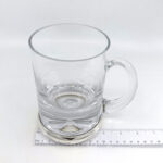 Beer Glass With Mounted Base And Crystal Glass Finished In 925 English Hallmarked Sterling Silver