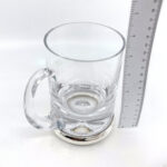 Beer Glass With Mounted Base And Crystal Glass Finished In 925 English Hallmarked Sterling Silver