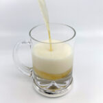 Beer Glass With Mounted Base And Crystal Glass Finished In 925 English Hallmarked Sterling Silver