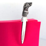 Dog Bookmark Victorian Style Finished In 925 English Hallmarked Sterling Silver