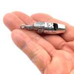 Dog Whistle Pendant Victorian Style Finished In 925 English Hallmarked Sterling Silver