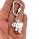 Elephant Keyring With Screw Fitting Finished In 925 English Hallmarked Sterling Silver