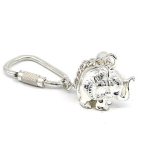 Elephant Keyring With Screw Fitting Finished In 925 English Hallmarked Sterling Silver