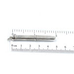 Engine Turned Retractable Travel Toothpick Finished In 925 English Hallmarked Sterling Silver