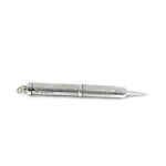 Engine Turned Retractable Travel Toothpick Finished In 925 English Hallmarked Sterling Silver