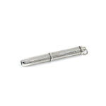 Engine Turned Retractable Travel Toothpick Finished In 925 English Hallmarked Sterling Silver