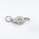 Feature Hallmark Double Keyring With Interlocking Mechanism In 925 English Hallmarked Sterling Silver