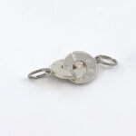 Feature Hallmark Double Keyring With Interlocking Mechanism In 925 English Hallmarked Sterling Silver