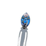 Floral Bookmark Rennie Mackintosh Style Rhodium Plated Metal Alloy With Enamel