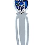 Floral Bookmark Rennie Mackintosh Style Rhodium Plated Metal Alloy With Enamel