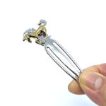 Galloping Horse Bookmark Gold And Rhodium Plated Metal Alloy