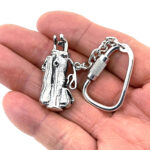 Golf Bag Keyring With Detailed Miniature Form And Twist Link Fastening Finished In 925 English Hallmarked Sterling Silver 3 Golf Bag Keyring With Detailed Miniature Form And Twist Link Fastening Finished In 925 English Hallmarked Sterling Silver