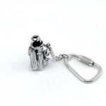 Golf Bag Keyring With Detailed Miniature Form And Twist Link Fastening Finished In 925 English Hallmarked Sterling Silver 4 Golf Bag Keyring With Detailed Miniature Form And Twist Link Fastening Finished In 925 English Hallmarked Sterling Silver