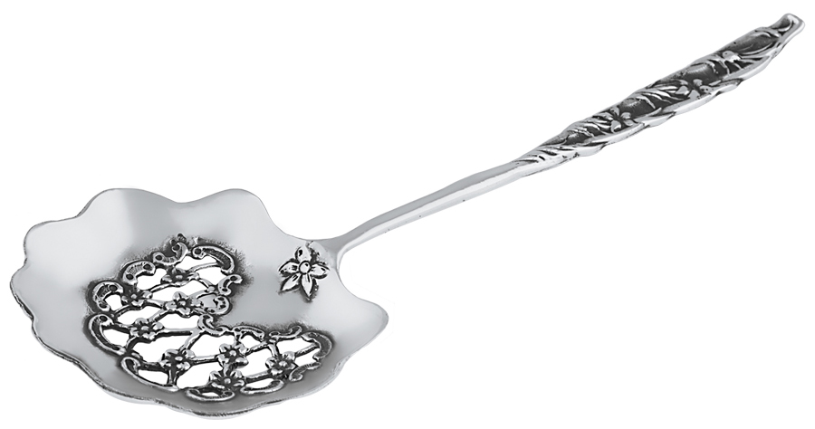 GT532 (1) Honey / Nut Spoon Victorian Style in 925 English Hallmarked Sterling Silver