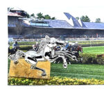 Horse Figurine Gold And Rhodium Plated Metal Alloy With Sparkling Czech Crystals 9 Horse Figurine Gold And Rhodium Plated Metal Alloy With Sparkling Czech Crystals