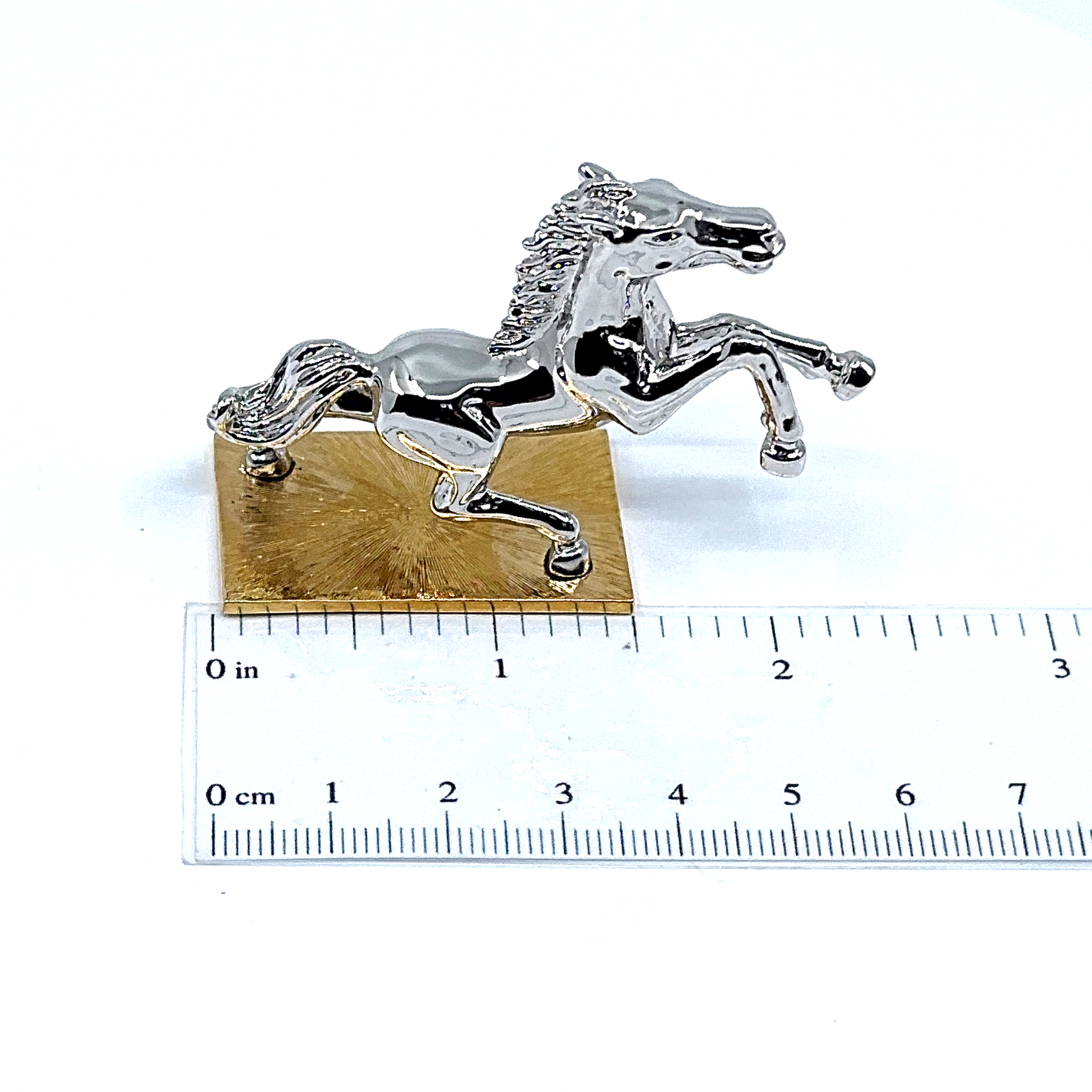 JGT33 (2) Horse Figurine Gold And Rhodium Plated Metal Alloy With Sparkling Czech Crystals