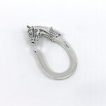 Horse Head Keyring With Reins Clasp Finished In 925 English Hallmarked Sterling Silver