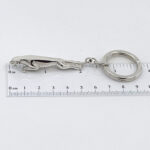 Jaguar Keyring With Sculpted Feline Form Finished In 925 English Hallmarked Sterling Silver