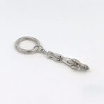 Jaguar Keyring With Sculpted Feline Form Finished In 925 English Hallmarked Sterling Silver