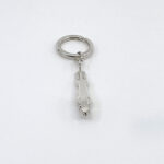 Jaguar Keyring With Sculpted Feline Form Finished In 925 English Hallmarked Sterling Silver