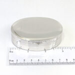 Large Plain Oval Pill Box, finished in 925 English Hallmarked Sterling Silver 2 Large Plain Oval Pill Box, finished in 925 English Hallmarked Sterling Silver