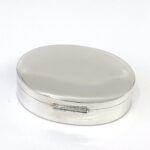 Large Plain Oval Pill Box, finished in 925 English Hallmarked Sterling Silver 6 Large Plain Oval Pill Box, finished in 925 English Hallmarked Sterling Silver
