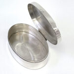 Large Plain Oval Pill Box, finished in 925 English Hallmarked Sterling Silver 9 Large Plain Oval Pill Box, finished in 925 English Hallmarked Sterling Silver