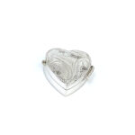 Medium Engraved Heart Pill Box, finished in 925 English Hallmarked Sterling Silver 7 Medium Engraved Heart Pill Box, finished in 925 English Hallmarked Sterling Silver