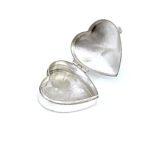 Medium Engraved Heart Pill Box, finished in 925 English Hallmarked Sterling Silver 8 Medium Engraved Heart Pill Box, finished in 925 English Hallmarked Sterling Silver