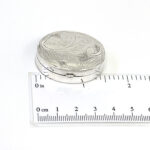 Medium Engraved Oval Pill Box, finished in 925 English Hallmarked Sterling Silver 2 Medium Engraved Oval Pill Box, finished in 925 English Hallmarked Sterling Silver
