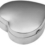 Medium Plain Heart Pill Box, finished in 925 English Hallmarked Sterling Silver 1 Medium Plain Heart Pill Box, finished in 925 English Hallmarked Sterling Silver