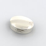 Medium Plain Oval Pill Box, finished in 925 English Hallmarked Sterling Silver 6 Medium Plain Oval Pill Box, finished in 925 English Hallmarked Sterling Silver