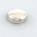 Medium Plain Oval Pill Box, finished in 925 English Hallmarked Sterling Silver 9 Medium Plain Oval Pill Box, finished in 925 English Hallmarked Sterling Silver