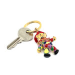Moving Harlequin Teddy Key Ring Gold Plated Metal Alloy Set With Enamel And Czech Crystals 7 Moving Harlequin Teddy Key Ring Gold Plated Metal Alloy Set With Enamel And Czech Crystals
