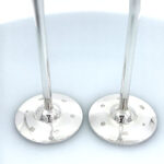 Pair Of Champagne Flutes With Gilded Interior, finished in 925 English Hallmarked Sterling Silver 3 Pair Of Champagne Flutes With Gilded Interior, finished in 925 English Hallmarked Sterling Silver