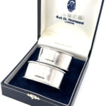 Pair Plain Oval Serviette Rings, finished in 925 English Hallmarked Sterling Silver
