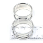 Pair Plain Round Serviette Rings, finished in 925 English Hallmarked Sterling Silver