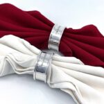 Pair Plain Round Serviette Rings, finished in 925 English Hallmarked Sterling Silver