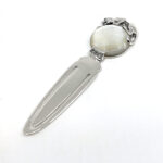 Panther Bookmark Art Deco Style Finished In 925 English Hallmarked Sterling Silver Set With Mother Of Pearl And Marcasite