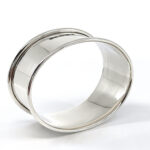 Plain Oval Serviette Ring Finished In 925 English Hallmarked Sterling Silver