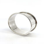 Plain Oval Serviette Ring Finished In 925 English Hallmarked Sterling Silver