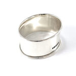 Plain Oval Serviette Ring Finished In 925 English Hallmarked Sterling Silver