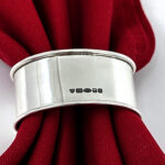 Plain Oval Serviette Ring Finished In 925 English Hallmarked Sterling Silver