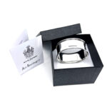 Plain Oval Serviette Ring Finished In 925 English Hallmarked Sterling Silver