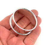 Plain Round Serviette Ring Finished In 925 English Hallmarked Sterling Silver